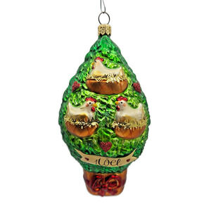 Patricia Breen Three French Hens 12 Days of Christmas Holiday Tree Ornament
